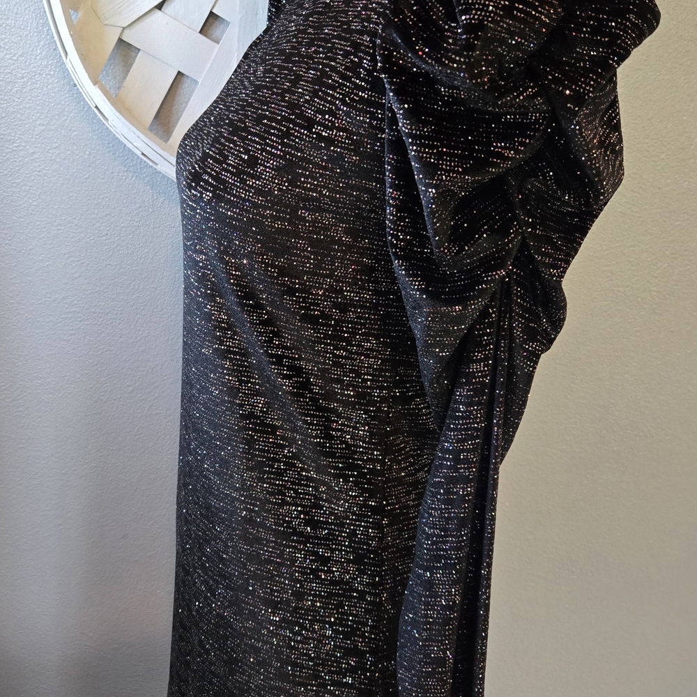 Misa Los Angeles Stormi Elegant Black Long Sleeve Sparkle Dress New- Ret $318 - Picture 8 of 9